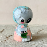 2” Koala with Baby (Peach and Turquoise)