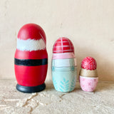 4.5” Nesting Dolls set of 3: Santa, Snowman, Gingerbread Man