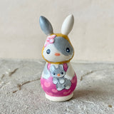 2.25” Bunny with Baby (Pink/Yellow)