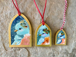 2.25” Mini Hand-painted Ornament: Rabbit