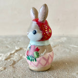 2” Brown Bunny with Cardinal: Red Cap