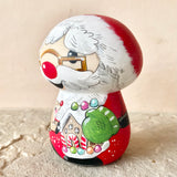 3.5” Santa with Reindeer and Gingerbread House