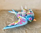 Set of 2: 3” Bunny Rider with 8” Bird (Sky)