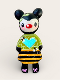 4” Bee Girl: Turquoise Heart