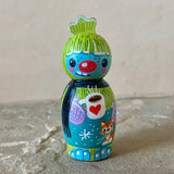 3”  Winter Friend: Lime Yeti with Tiger Cub