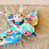 Set of 2: 3” Rabbit Rider with 8” Bird (Dove)