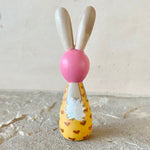 3.5” Bunny with Red Mushroom (Yellow Heart/Pink)