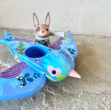 Set of 2: 3” Rabbit Rider with 8”Bird