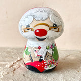 3.5” Santa with Reindeer and Gingerbread House
