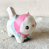 1.25” Cat with Pink Bonnet (Gray Spot)