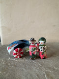 Set of 3: 2.5” Rudolph and Frosty in a Christmas Cruiser
