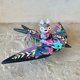 Set of 2: 3” Deer Rider with 8” Bird (Raven)