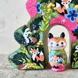 Set of 2: 2.5” Fox with 5.5” Fir Tree