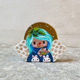2.25” Angel with Bunny Slippers