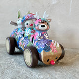 Set of 4: Forest Friends with Fancy Log Truck (Mushroom, Rabbit, Deer)