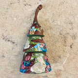 4” Wood Tree Ornament: Leaping Bunnies