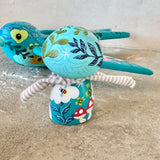 Set of 2: 3” Mushroom Rider with 8”Bird