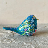 3.25” Turquoise Wildflower Songbird (Resin)