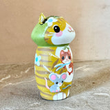 3” Cat with Kitten and Mouse (Orange)