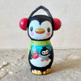 3” Winter Friend: Penguin with Cocoa and Chick (Turquoise)