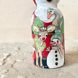 4.25” Santa with Rudolph and Friends