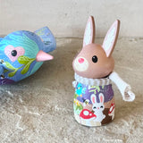 Set of 2: 3” Rabbit Rider with 8”Bird