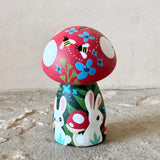 Set of 2: 3” Mushroom Rider with 8”Bird