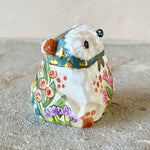 1.25” White Bear with Bonnet (Blue)