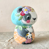 3.5” Turquoise Bonnet Panda with Cubs