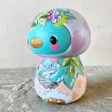 (Reduced!) 3.5” Lavender Bonnet Bluebird with Baby