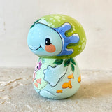 3.5” Lime Bonnet Axolotl (Blue)