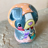 3.5” Peach Bonnet Dog with Puppy