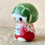 3.5” Green Bonnet Snowman