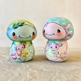 3.5” Lime Bonnet Axolotl (Blue)