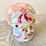 3.5” Peach Bonnet Unicorn with Baby