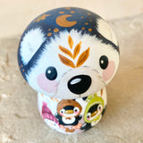 3.5” Navy Bonnet Polar Bear