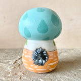 3.5” Turquoise Bonnet Panda with Cubs