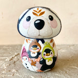 3.5” Navy Bonnet Polar Bear