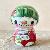 3.5” Green Bonnet Snowman