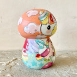 3.5” Peach Bonnet Unicorn with Baby