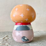 3.5” Peach Bonnet Dog with Puppy