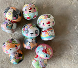 3.5” Turquoise Bonnet Panda with Cubs