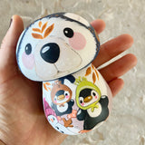 3.5” Navy Bonnet Polar Bear