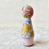 *Original* 3.25” Ochre Owl holding Coffee