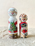 Set of 2: 3” Santa + 2.5” Rudolph