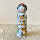 3.5” Horse with Bobcats: Gray