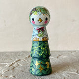 *Original* 4.5” Owl in a Tree with Wreath