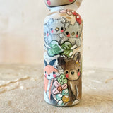 3.5” Birch Tree: Owlet Triplets & Friends