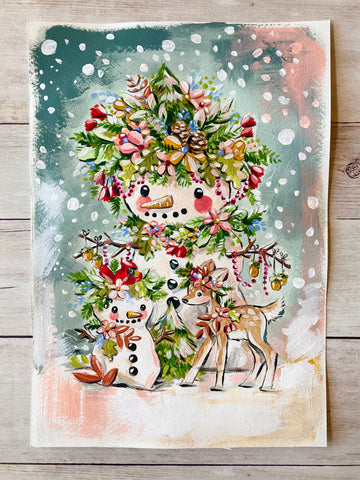 7x10” *Original* Snowman