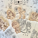 *Engraved* 4.25”h Chunky Maple Doll: Unicorn